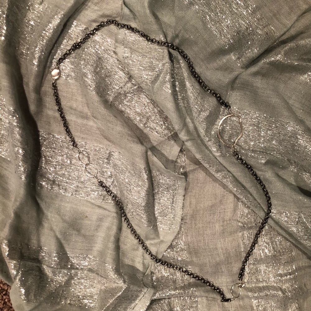 18” Long Necklace with Asymmetrical Shapes